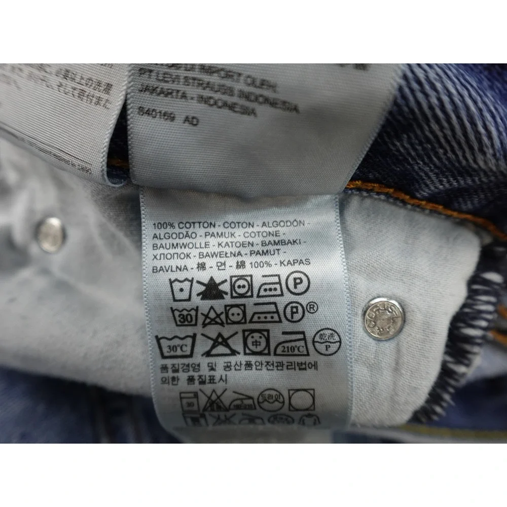 Levi's 505 Regular‎ Fit Jeans Mens 34x34 Blue Good Straight Leg Denim 00505-4886